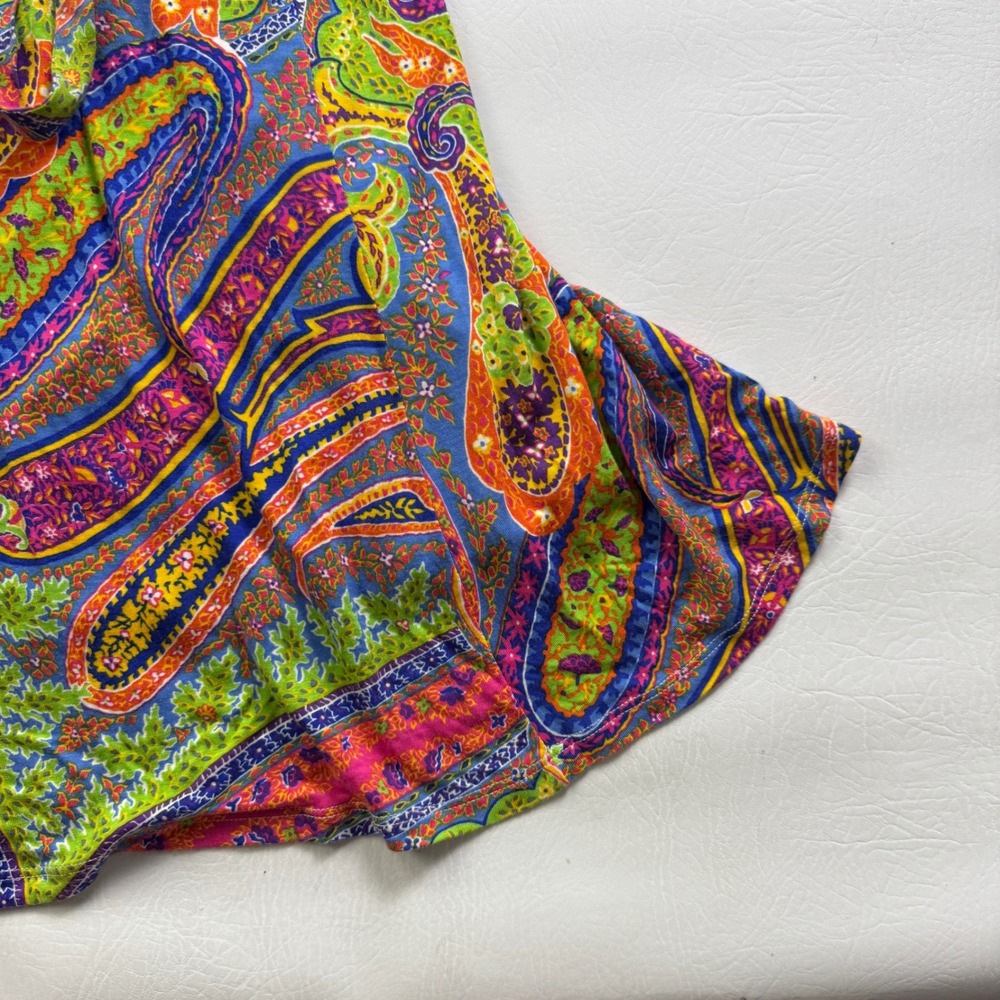 Lauren Ralph Lauren Women Multicolor Paisley Viscose Midi Dress Sze L Sleeveless - Picture 9 of 16